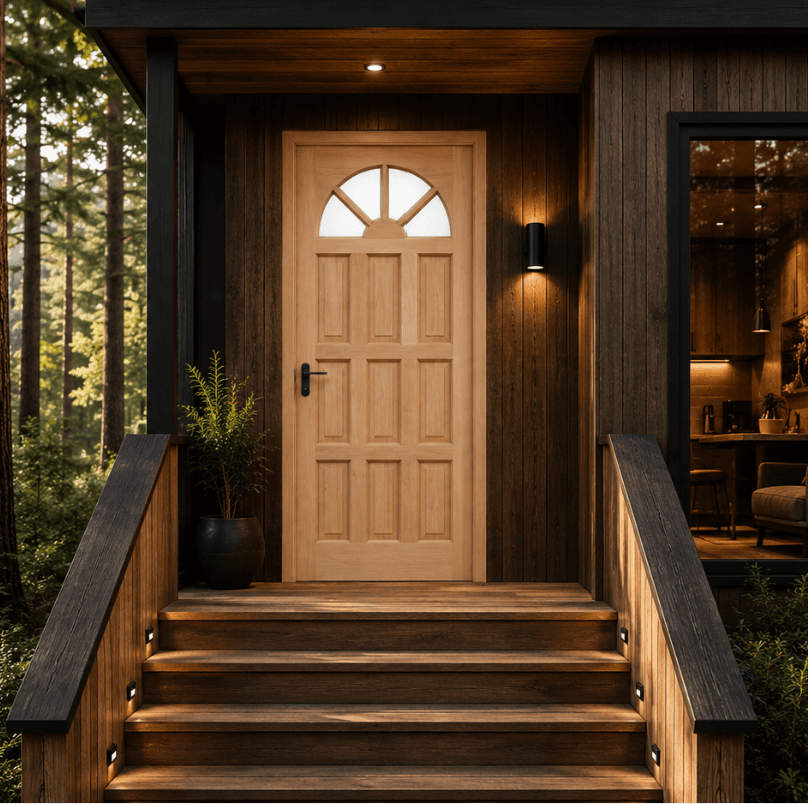 Puerta Lipinza en madera natural